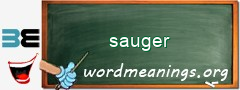 WordMeaning blackboard for sauger